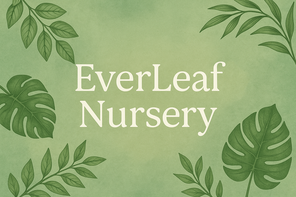 A welcome banner for EverLeaf Nursery's booth