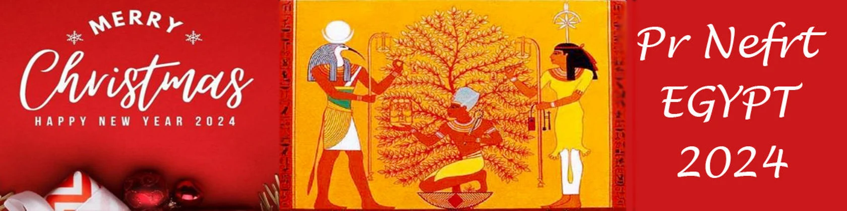 A welcome banner for Treasures Pharaohs