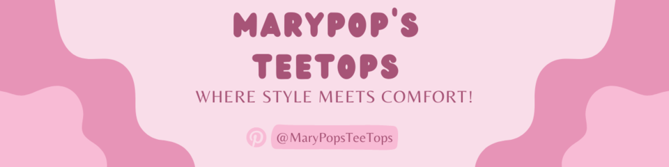 A welcome banner for Marypopsteetops booth