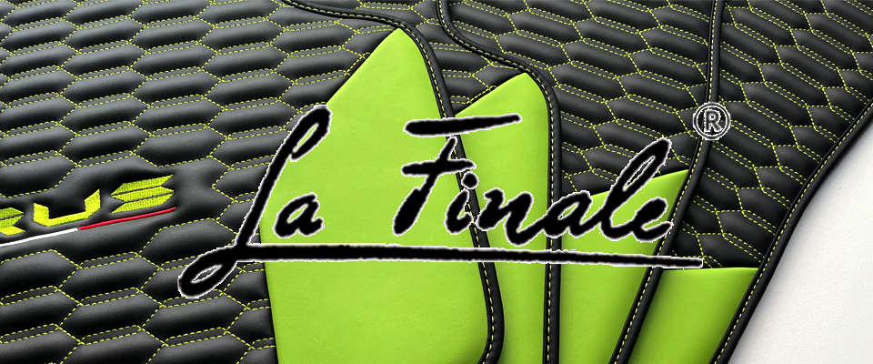 A welcome banner for LaFinale's Luxury Floor Mats