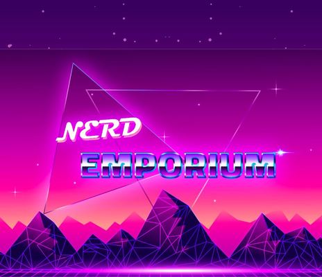 A welcome banner for Nerd Emporium Presents: Hollywood's History Posters & Collectibles