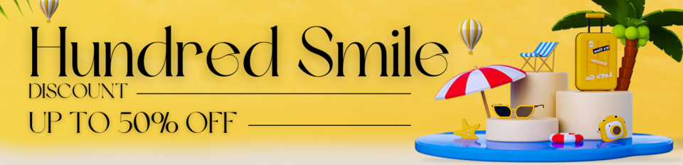 A welcome banner for Hundred Smile