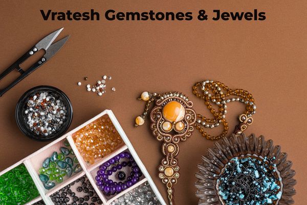 A welcome banner for Vratesh Gemstones & Jewels