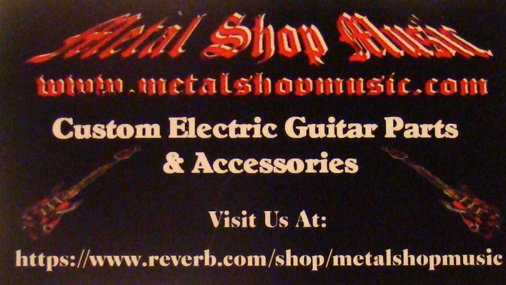 A welcome banner for ShawcastleGuitars' Booth