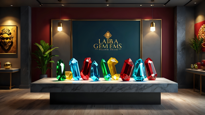 A welcome banner for Laiba Gems Palace