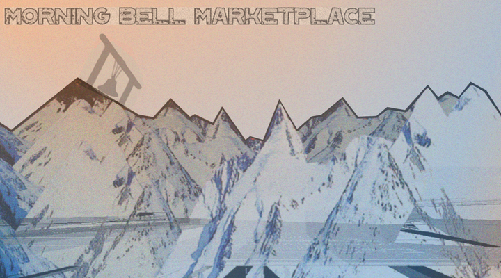 A welcome banner for Morningbell Marketplace's Booth