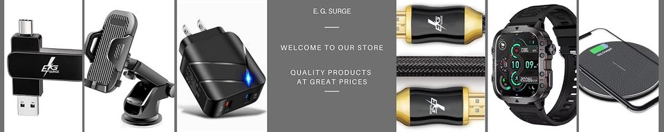 A welcome banner for E G Surge