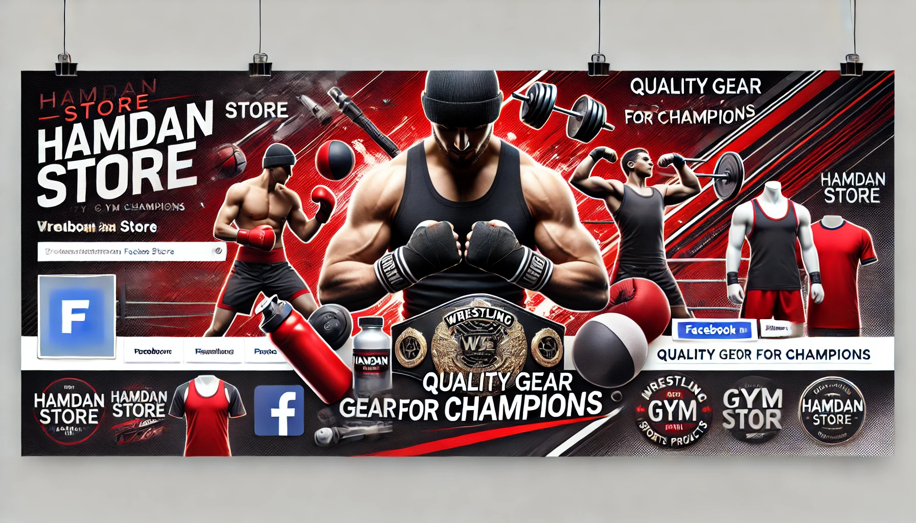 A welcome banner for Hamdan sports