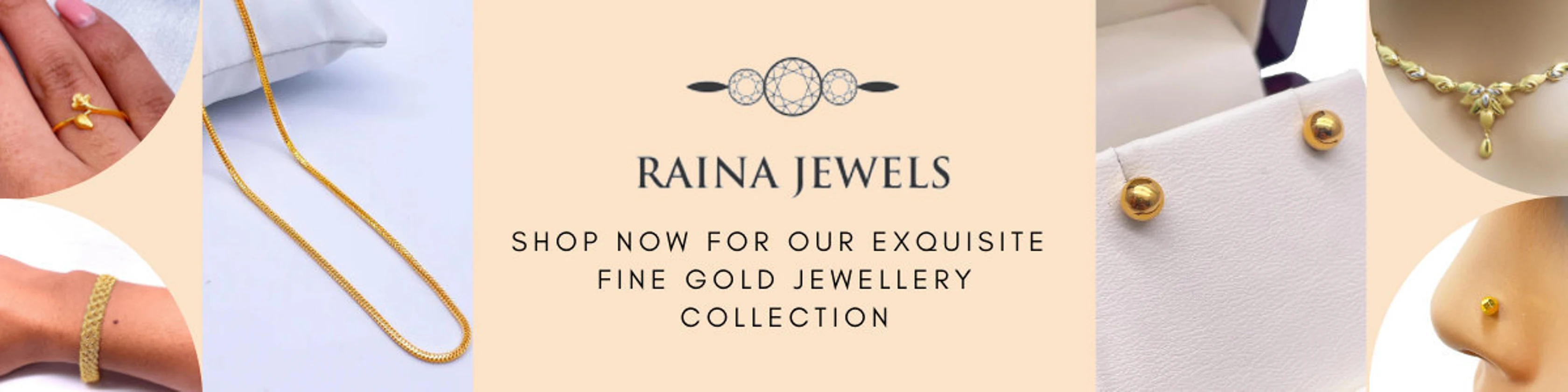 A welcome banner for RainaJewels's booth