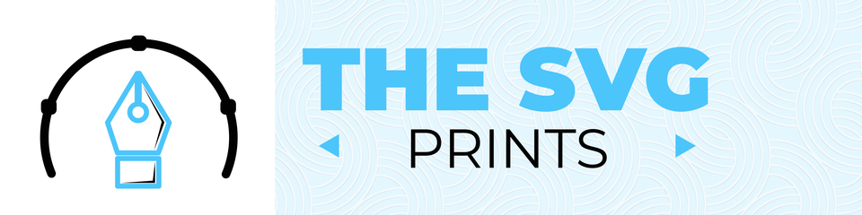 A welcome banner for The SVG Prints