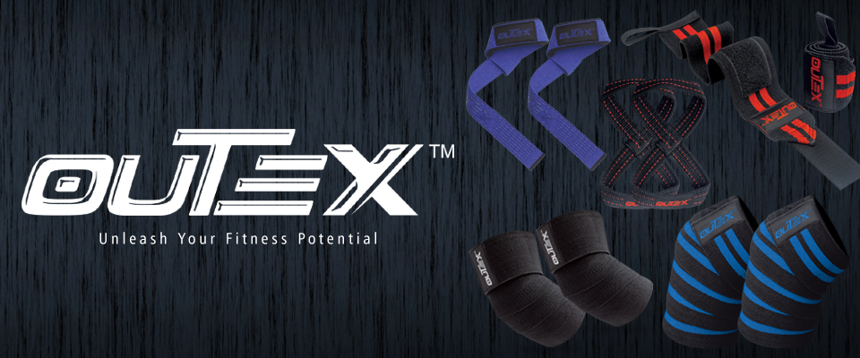 A welcome banner for Outex - Fitness/Gym Wrist Wraps, Lifting Wrist Straps, Knee Wraps, Elbow Wraps