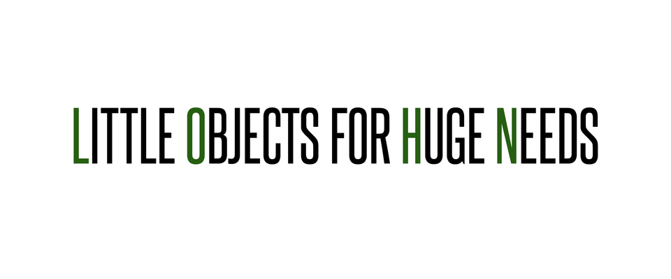 A welcome banner for LOHN_Little Objects for Huge Needs