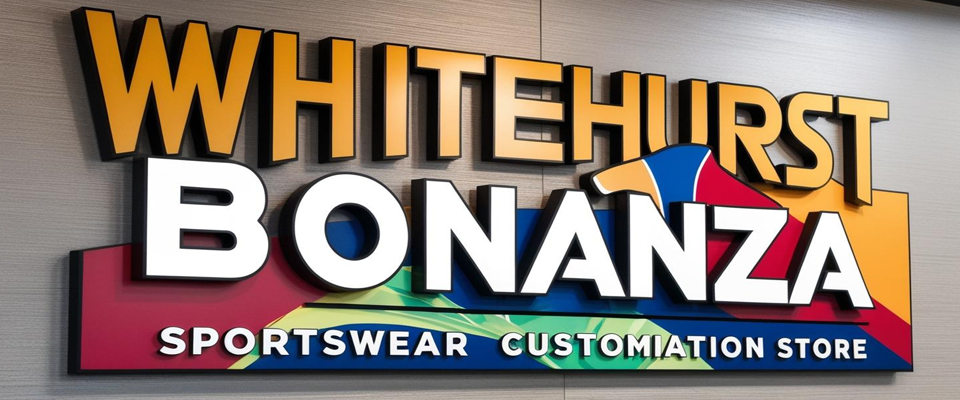 A welcome banner for Gloria's store