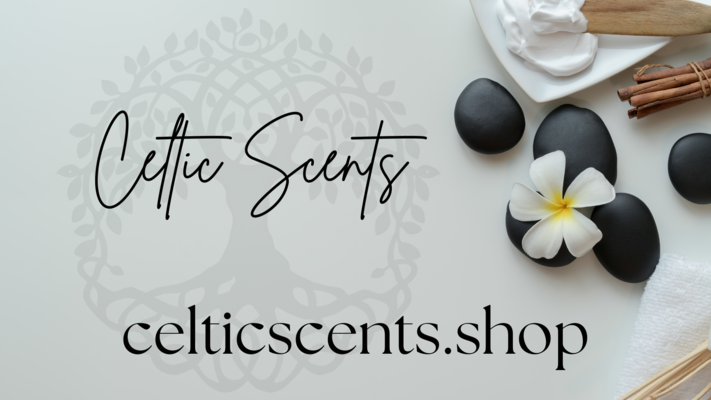A welcome banner for Celtic Scents