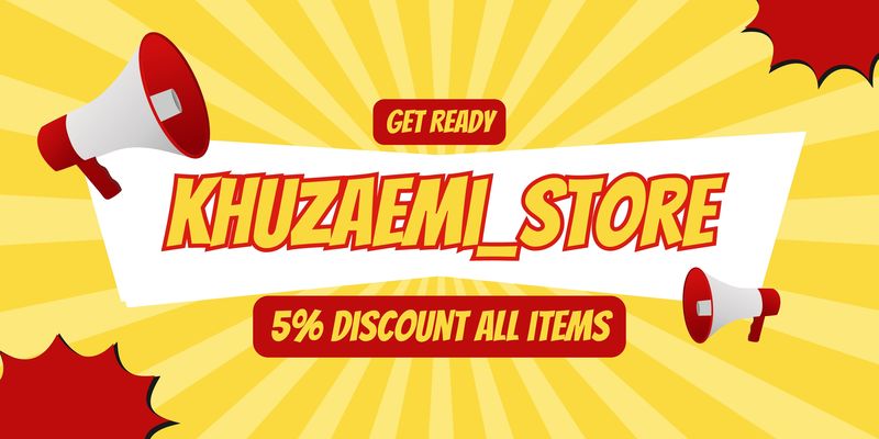 A welcome banner for Ahmad's store
