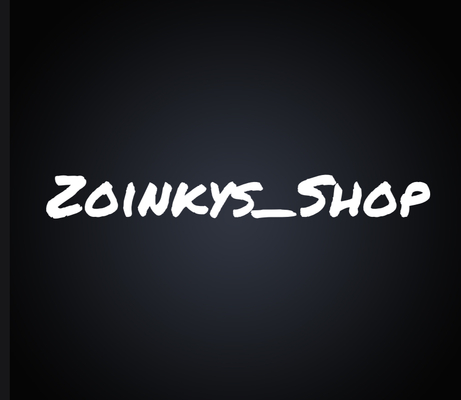 A welcome banner for Zoinkys Shop