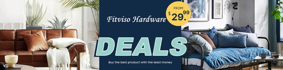 A welcome banner for Fitviso Hardware