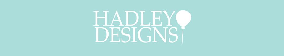 A welcome banner for Hadley_Designs's booth