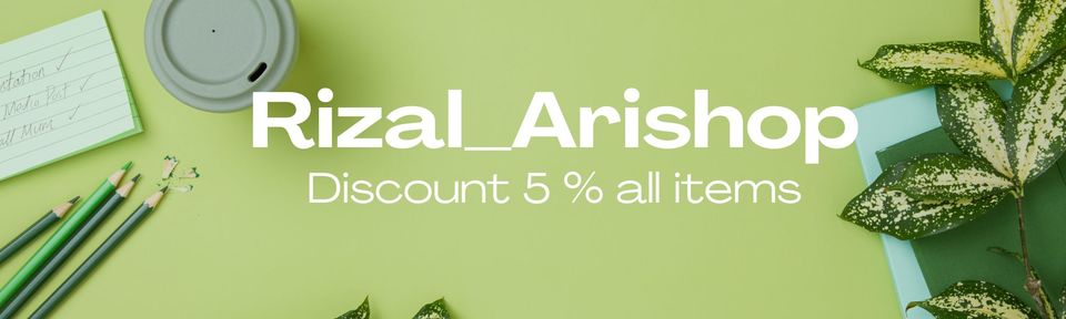 A welcome banner for rizal ari's store