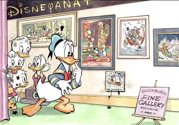 A welcome banner for Gallery Disneyana+
