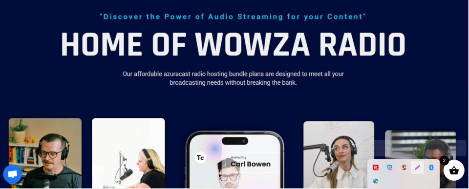 A welcome banner for Wowza TV Outlet Store