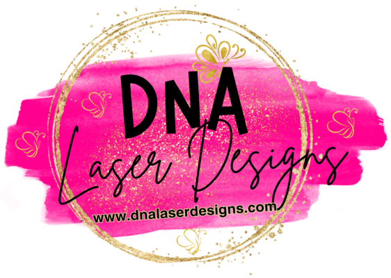 A welcome banner for DNALaserDesigns booth