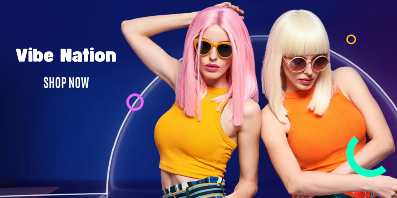 A welcome banner for Vibe Nation Shop – Where Style Meets Comfort