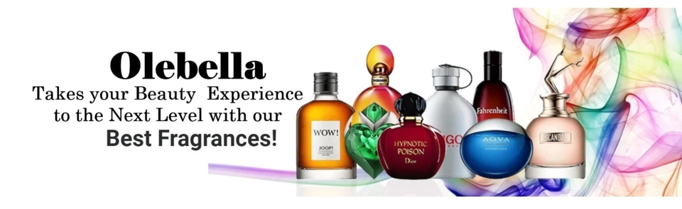 A welcome banner for Olebella Luxury Fragrances
