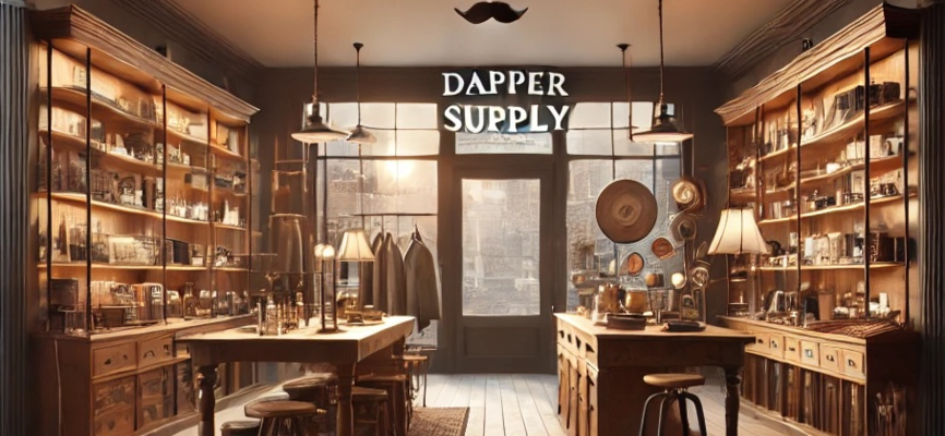 A welcome banner for Dapper Supply