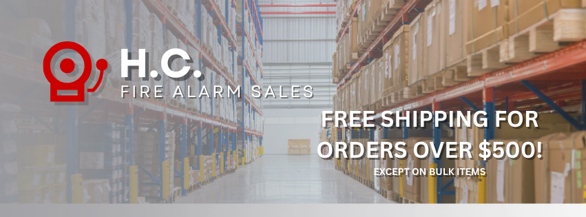 A welcome banner for H.C. Fire Alarm Sales