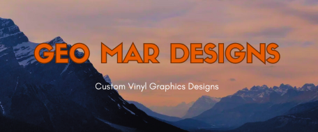 A welcome banner for Geo_Mar_Designs's booth