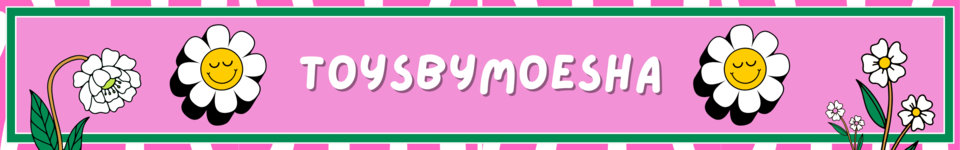A welcome banner for ToysByMoesha