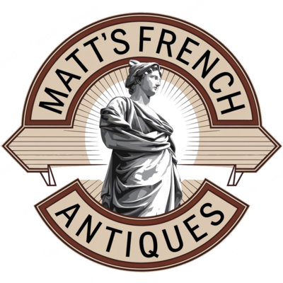 A welcome banner for Matt's French Antiques