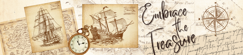 A welcome banner for Embrace The Treasure 