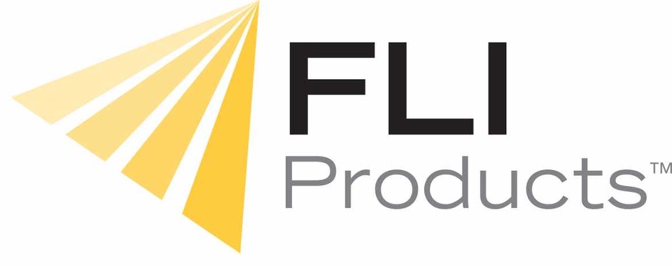 A welcome banner for FLI_Products's booth