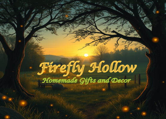 A welcome banner for fireflyhollow home decor and gifts