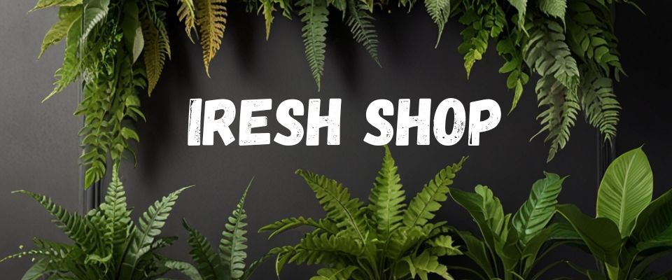 A welcome banner for Iresh's store