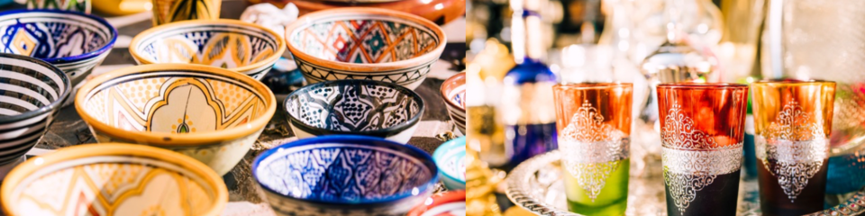 A welcome banner for Moroccan clay creations