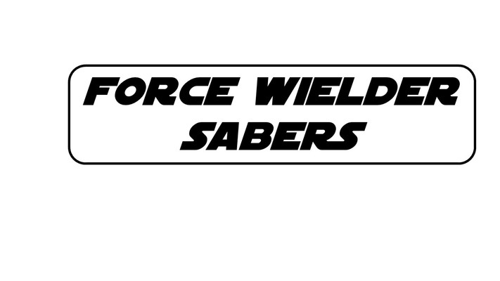 A welcome banner for ForceWielderSabers's booth