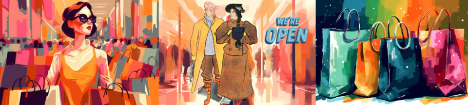 A welcome banner for Landon's Variety Store
