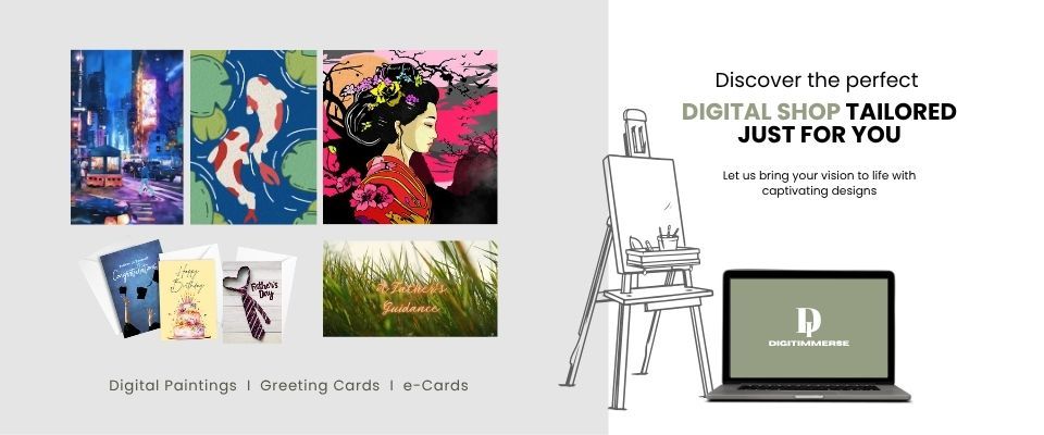 A welcome banner for Digitimmerse' Store