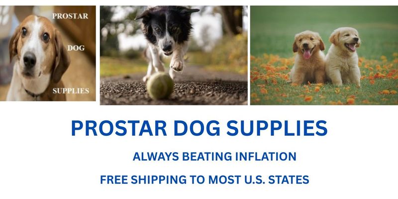 A welcome banner for Prostar Dog Supplies