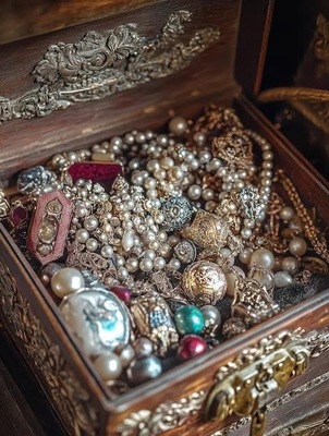 A welcome banner for Kelly’s jewelry box shop