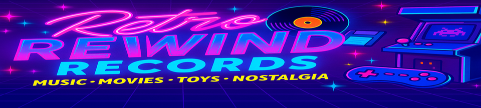 A welcome banner for Retro Rewind Records