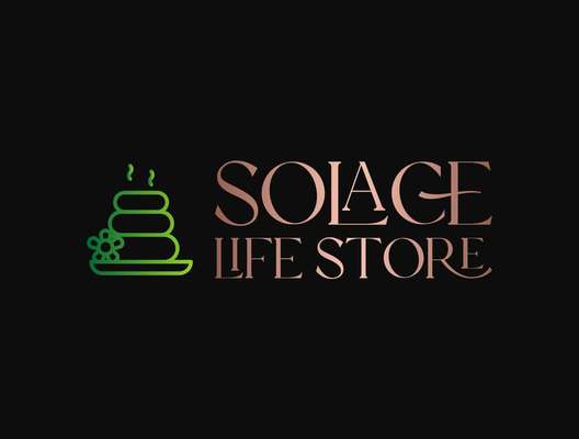 A welcome banner for Solace Life Store