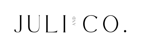 A welcome banner for Juli & Co.