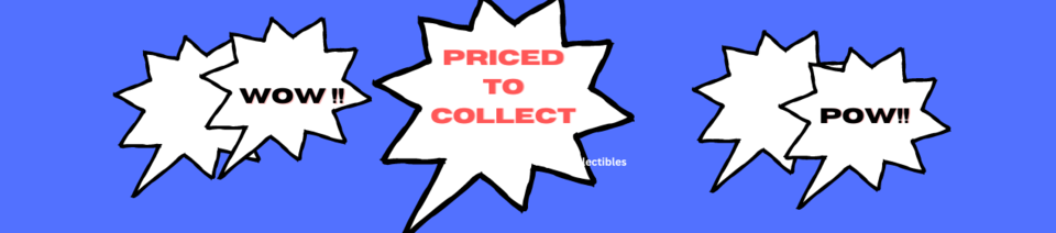 A welcome banner for Pricedtocollect's Booth