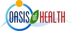 A welcome banner for The Health Oasis