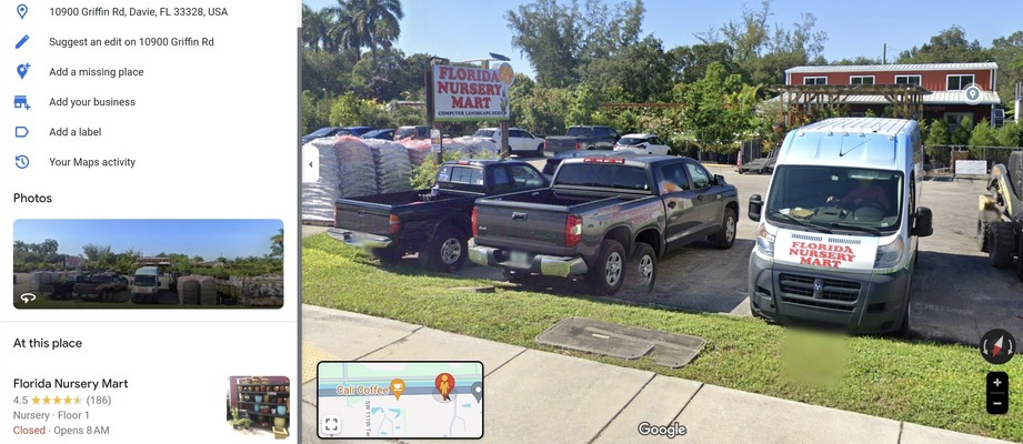 A welcome banner for Florida Nursery LLC booth