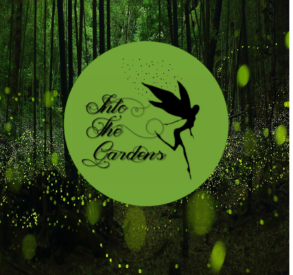A welcome banner for IntoTheGardens's booth